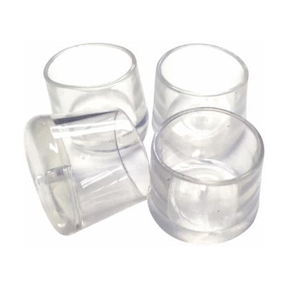 6210 Elastomer Leg Tips, 3/4-In., Clear, Thermoplastic, 4-Pk - Quantity 1