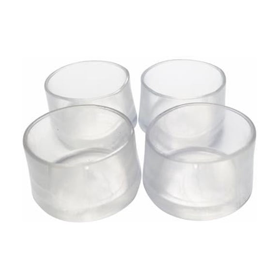6212 Elastomer Leg Tips, 1-In., Clear, Thermoplastic, 4-Pk - Quantity 1
