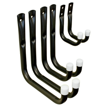 Shepherd Hardware 8088E Heavy Duty Steel Garage Storage / Utility Hooks, 6 Pack