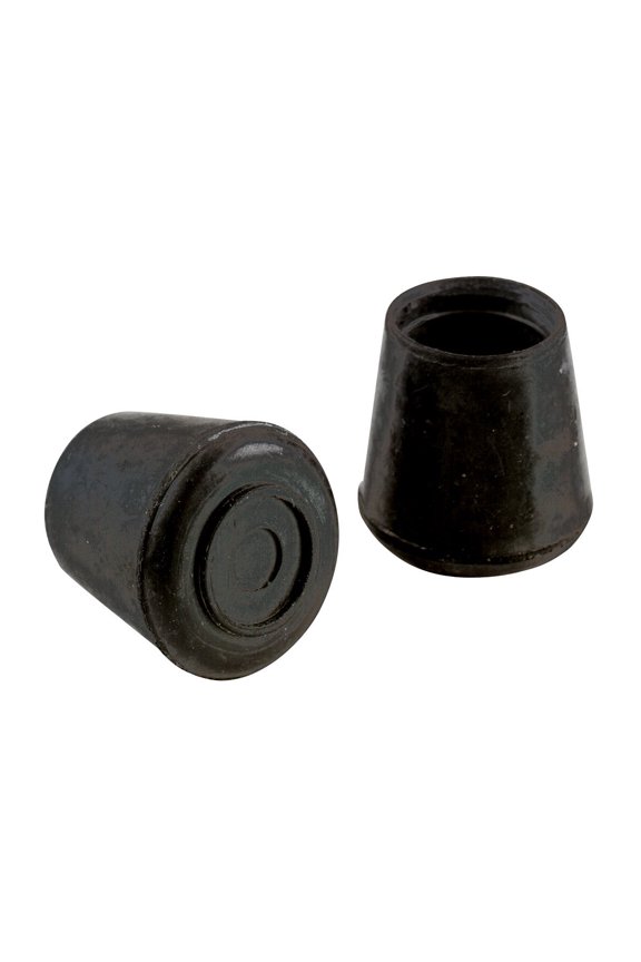 8622E 1 inch Inside Diameter Rubber Leg Tips, 40-Pack, Black