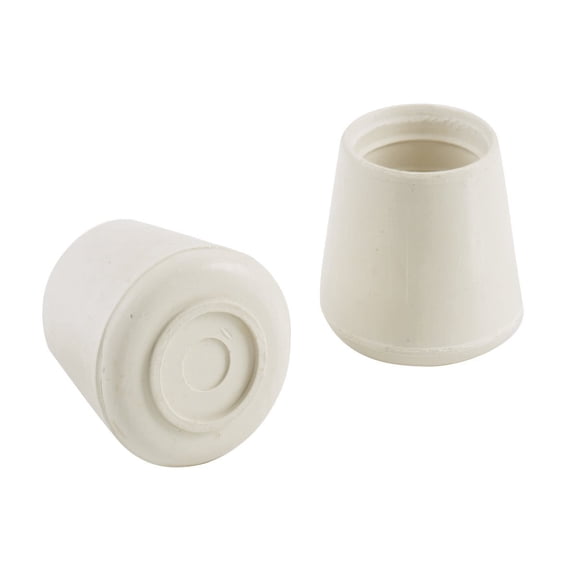 Shepherd Hardware 8743E 1-1/4 inch Inside Diameter Rubber Leg Tips, 24 Pack, Off-White