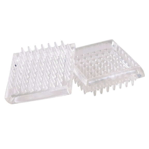 Shepherd Hardware 9083 1-7/8-Inch Spiked Furniture Cup, Clear Plastic, 4-Pack