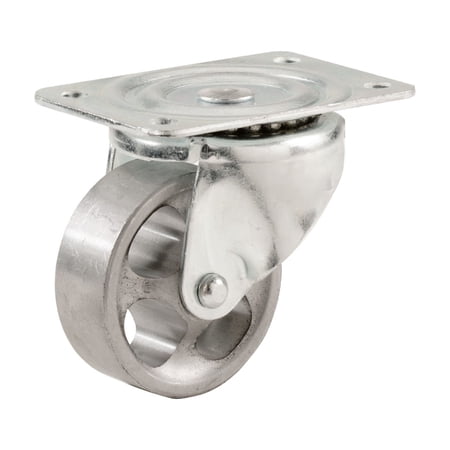 Shepherd Hardware 9174 2-Inch Cast Iron Swivel Plate Caster, 125-lb Load Capacity