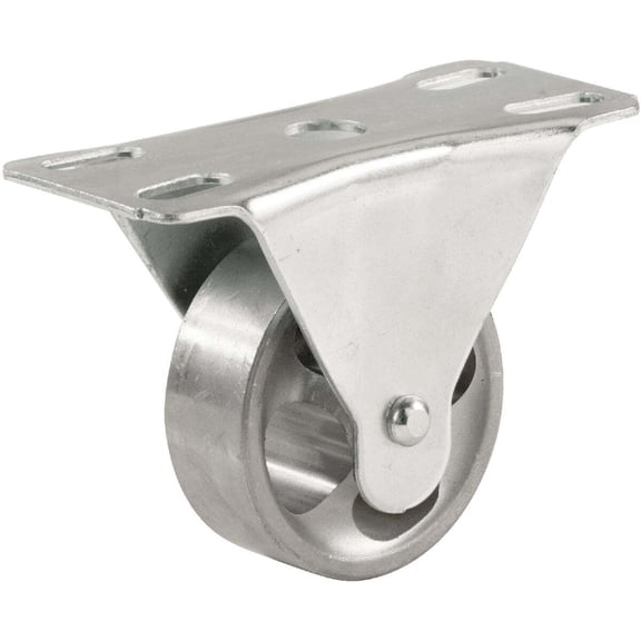 Shepherd Hardware 9184 Rigid Caster, 2-1/2 in Dia x 1 in W Wheel, 175 lb Weight Capacity, Cast Iron