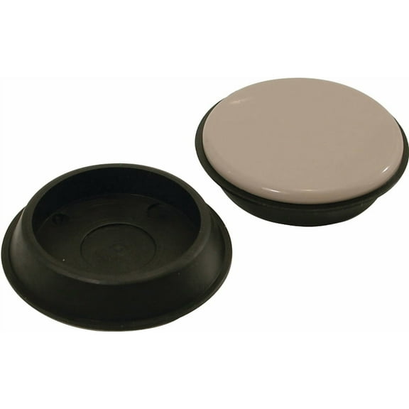 Shepherd 9221 Heavy Duty Slide Glide Cup, 2-1/4 in W x 5/8 in H, Round, Black