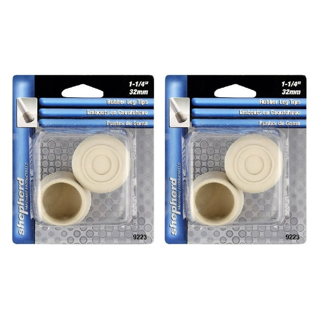 Shepherd Hardware 9223 Rubber Leg Tips 1 1/4 inch Surface Furniture