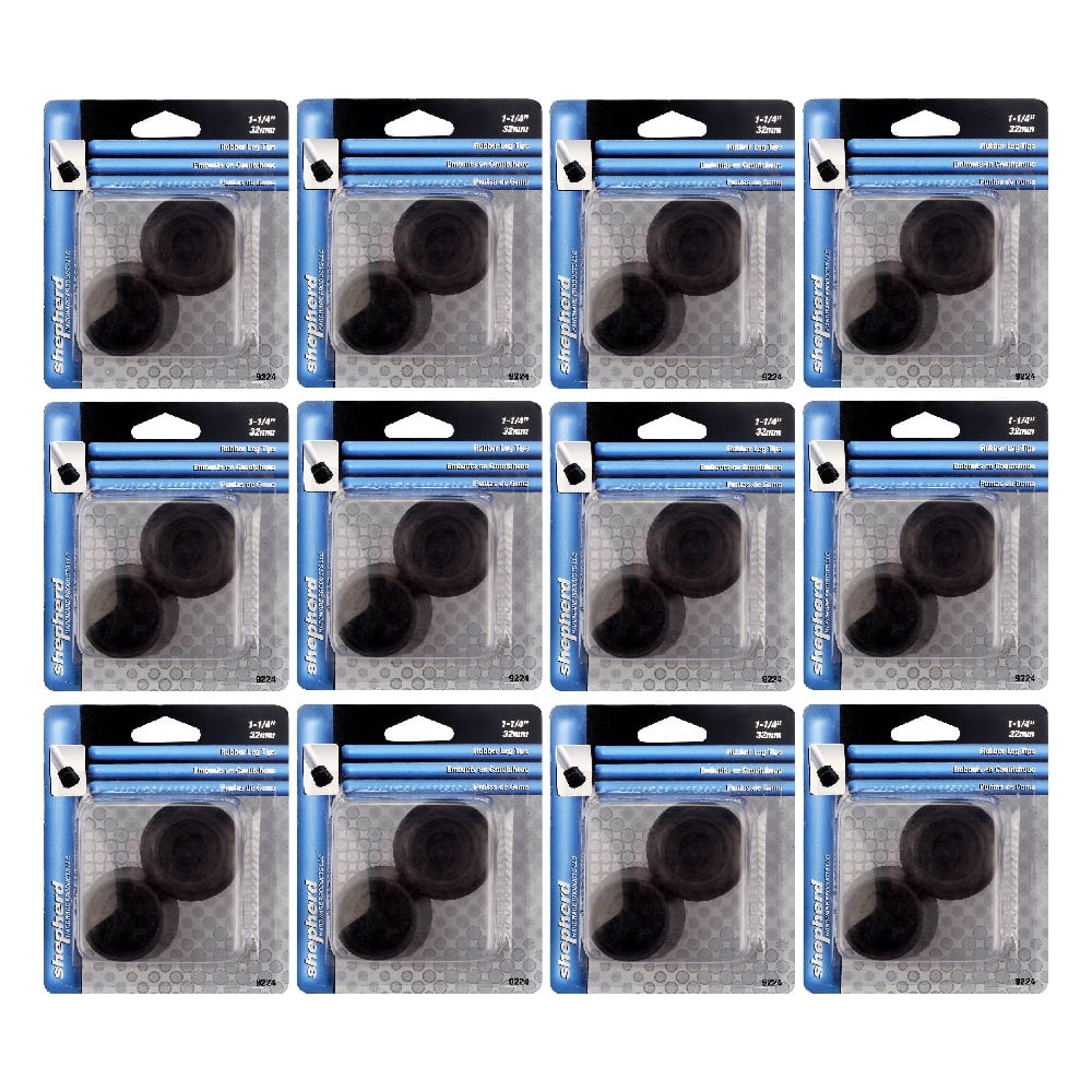 Shepherd Hardware 9224 Rubber Leg Tips 11/4 Inch Inside Diameter
