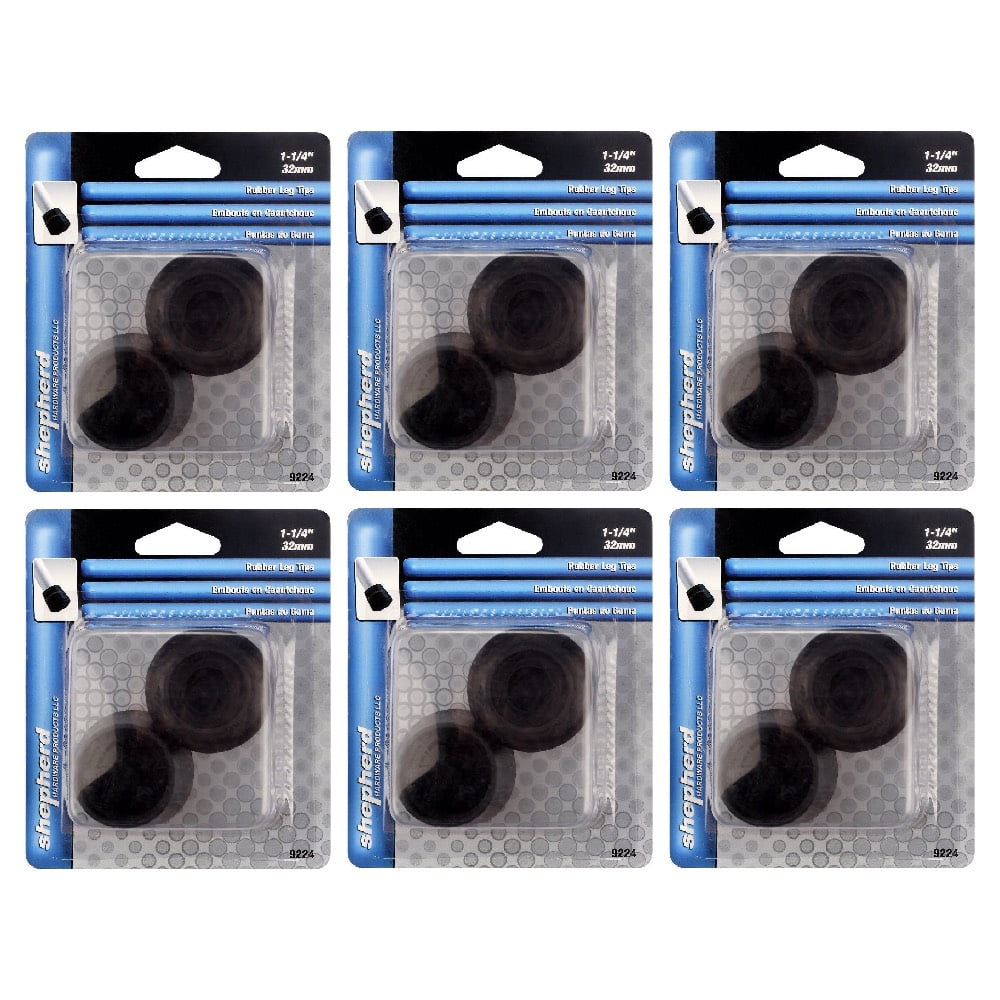 Shepherd Hardware 9224 Rubber Leg Tips 11/4 Inch Inside Diameter