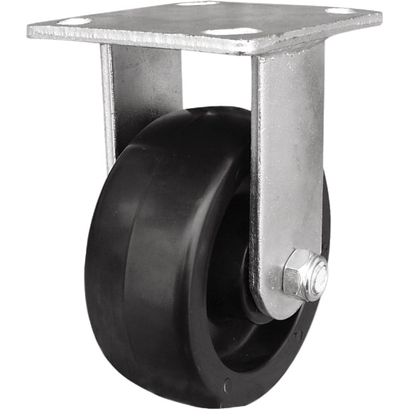 Shepherd Hardware Heavy-Duty Polypropylene Rigid Plate Caster - 5" Size Standard Mounting Hardware, Drop-In Replacement