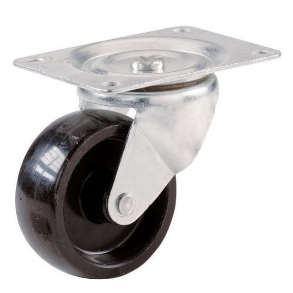 Shepherd Swivel Plate Caster 1-7/8" X 2-9/16" 2" Dia. Polypropylene Wheels 3/4" W Tread Capacity 125