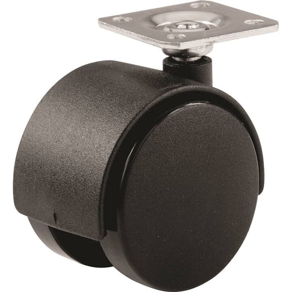Shepherd Hardware 9401 Swivel Caster, 1-5/8 in Dia Wheel, Nylon/Urethane Wheel, Black, 40 lb