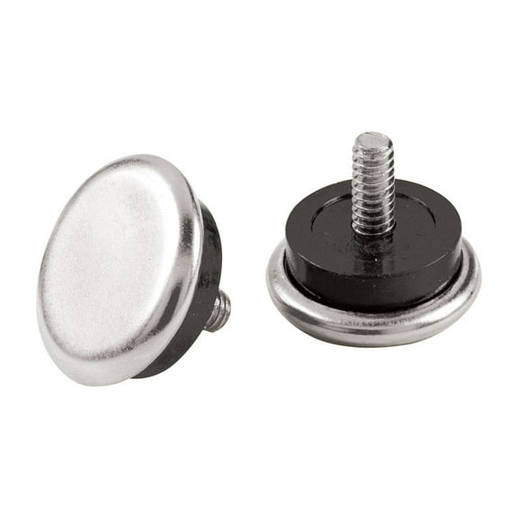 Shepherd Hardware 9449 Furniture Glide with Threaded Stem Silver Metal/Rubber