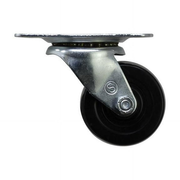 Shepherd Hardware 9477 2-Inch Soft Rubber Swivel Plate Caster, 90-lb Load Capacity