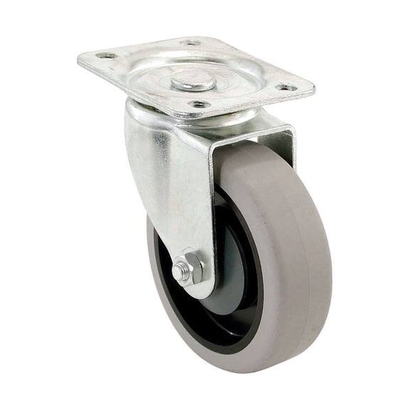 Shepherd Swivel Plate Thermoplastic Center Caster 2-7/8" X 3-5/8" 1-1/4" W Tread Capacity 250 Lb Gra
