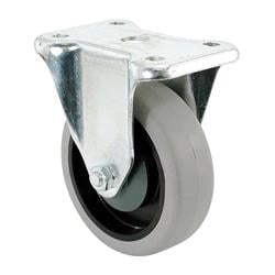 Shepherd Hardware 9740 5 in. Rigid Plate Caster, Rubber Wheel