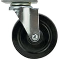 thumbnail image 1 of Tru-Guard Soft Rubber Swivel Plate Caster 9787 - 5 Inch Wheel - Black, 1 Pack, 1 of 4