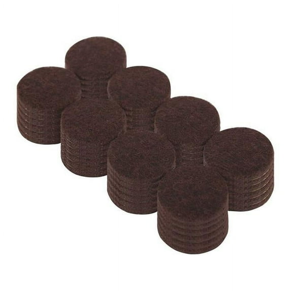 Shepherd Hardware 9873 1 in. Felt Gard Heavy Duty Self-Adhesive Furniture Pads and #44, Brown - 48 Count