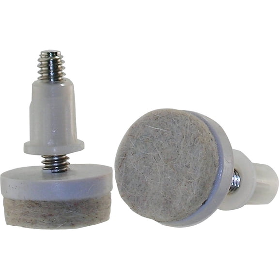 Shepherd Hardware 9908E 1-Inch Felt Gard Threaded Stem Furniture Glides, 1/4-Inch Stem Diameter, 4-Pack