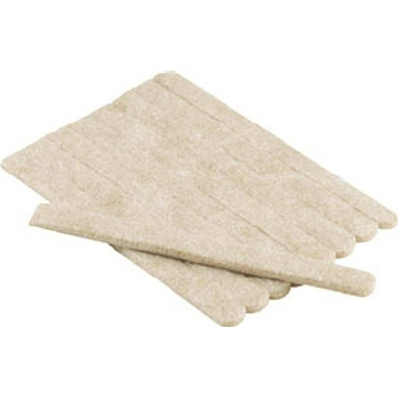 Shepherd Hardware 9954 Protective Strip, Felt Cloth, Beige, 6 in L, 1/2 in W, Rectangular