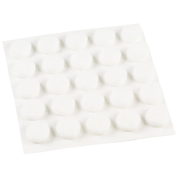 Shepherd Hardware 9957 3/8-Inch Self-Adhesive Felt Furniture Pads, 75-Pack, White