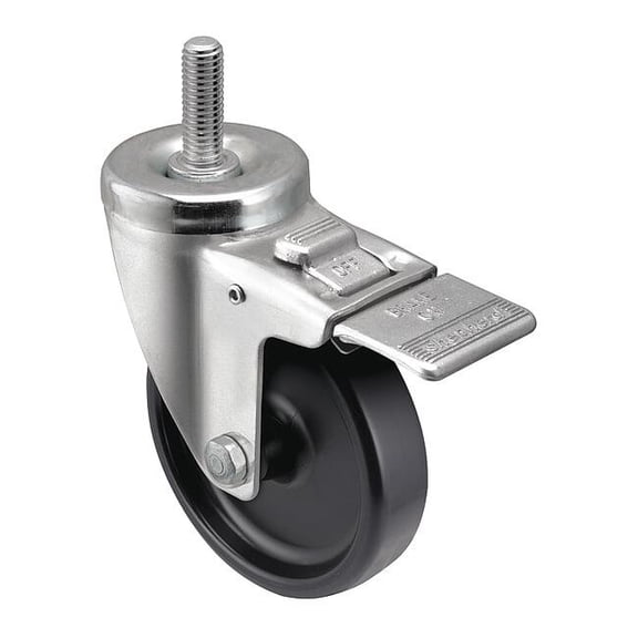 Shepherd Hardware Stem Caster,5"dia,Polypropylene,300lb PGT50748ZN-POD01(KK)
