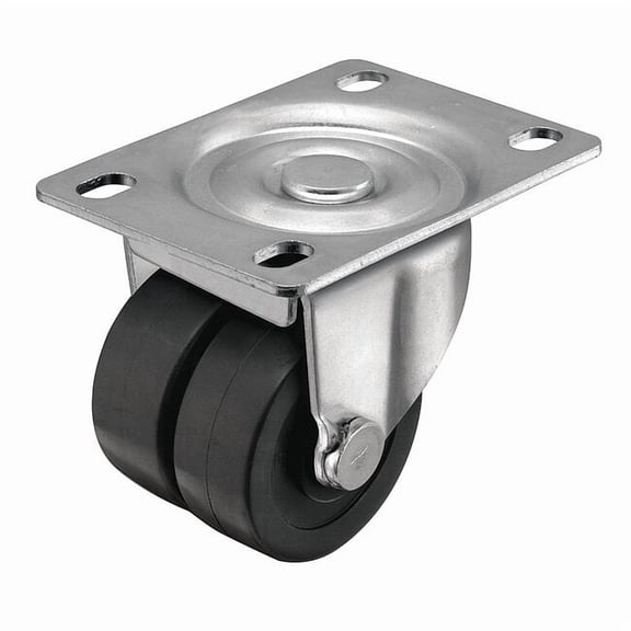 Shepherd Hardware Plate Caster,Swivel,Polyolefin,2 13/16"H C0020120ZN-POS01(KK)