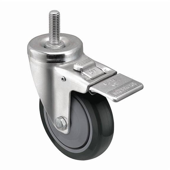 Shepherd Hardware Stem Caster,3"dia,Polyurethane,250lb PGT30748ZN-TPU33(GG)