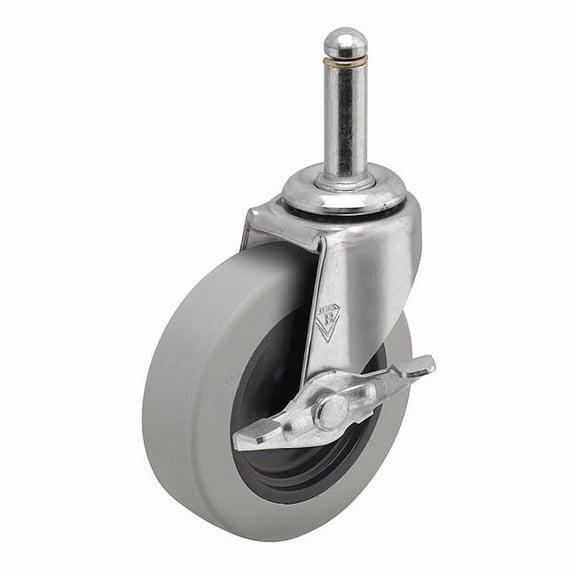 Shepherd Hardware Stem Caster,3"dia,Polyurethane,120lb PRE30223ZN-TPUB