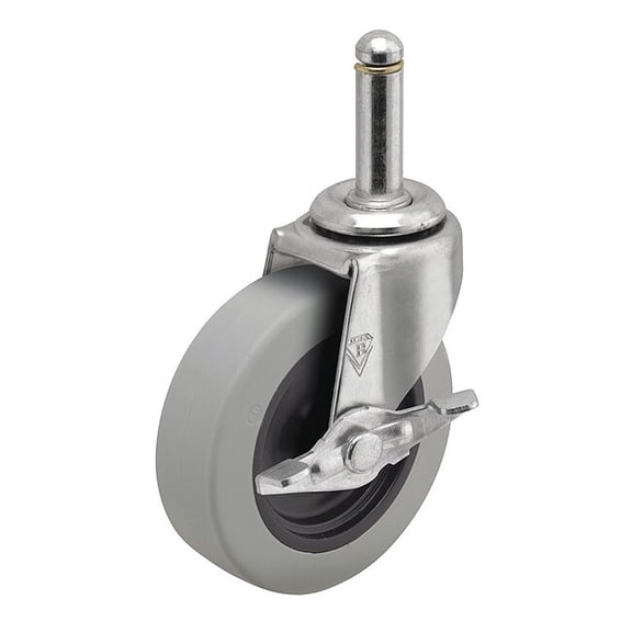 Shepherd Hardware Stem Caster,3"dia,Polyurethane,120lb PRE30223ZN-TPUB
