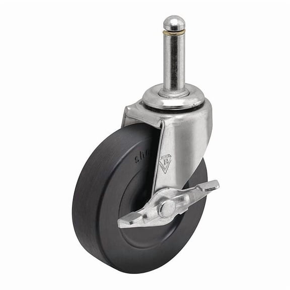 Shepherd Hardware Stem Caster,3"dia,Rubber,110lb PRE30273ZN-3RB