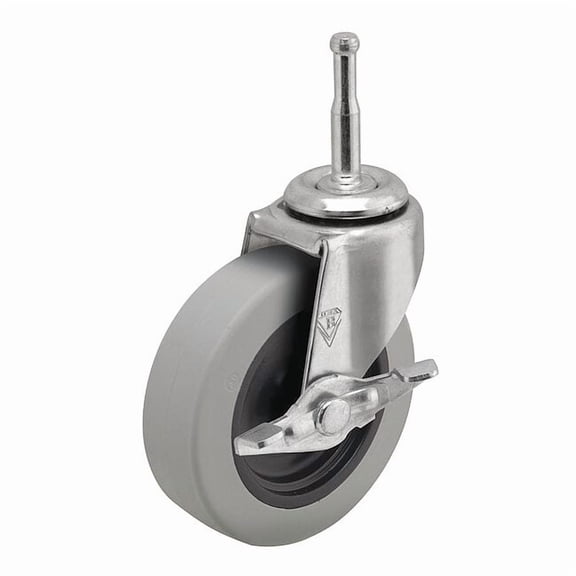 Shepherd Hardware Stem Caster,3"dia,Polyurethane,120lb PRE30302ZN-TPUB