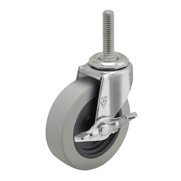 Shepherd Hardware Stem Caster,3"dia,Polyurethane,120lb PRE30634ZN-TPUB
