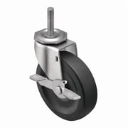Shepherd Hardware Stem Caster,4"dia,Rubber,125lb PRE40748ZN-3RB