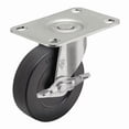 thumbnail image 1 of Shepherd Hardware Plate Caster,Swivel,Rubber,5 7/8"H PRE50120ZN-3RB, 1 of 1