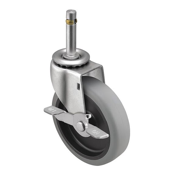 Shepherd Hardware Stem Caster,5"dia,Polyurethane,150lb PRE50273ZN-TPUB