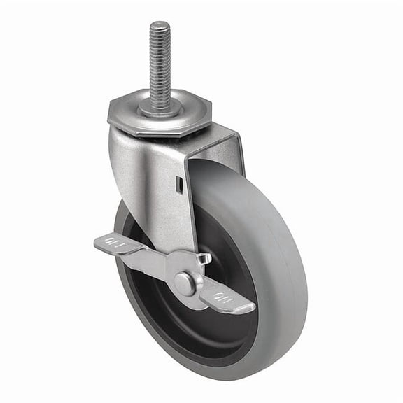 Shepherd Hardware Stem Caster,5"dia,Polyurethane,150lb PRE50748ZN-TPUB
