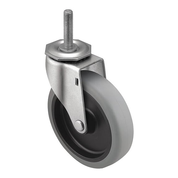 Shepherd Hardware Stem Caster,5"dia,Polyurethane,150lb PRE50748ZN-TPU