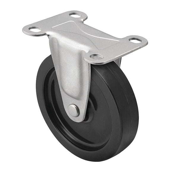 Shepherd Hardware Plate Caster,Rigid,Polyolefin,5 7/8"H PRI50120ZN-3E