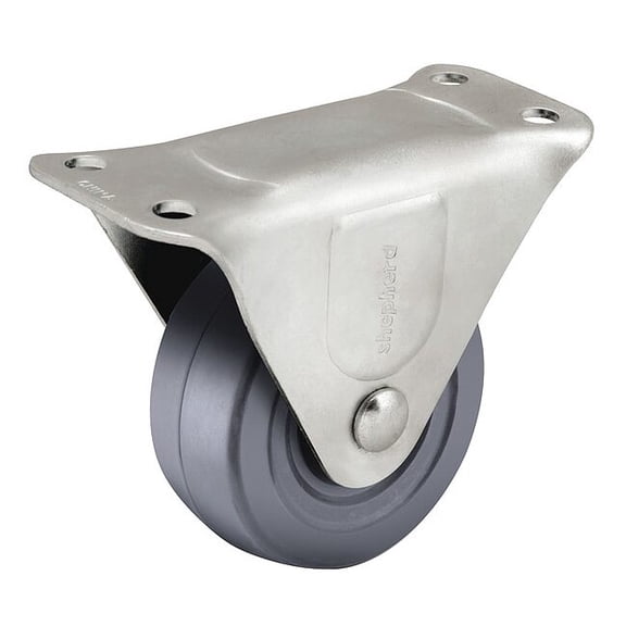 Shepherd Hardware Plate Caster,Rigid,Polyolefin,3 13/16"H PRQ30124ZN-3E