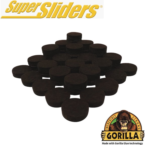 Shepherd Hardware Gorilla Super Sliders Felt Furniture Pad - Pack of 24