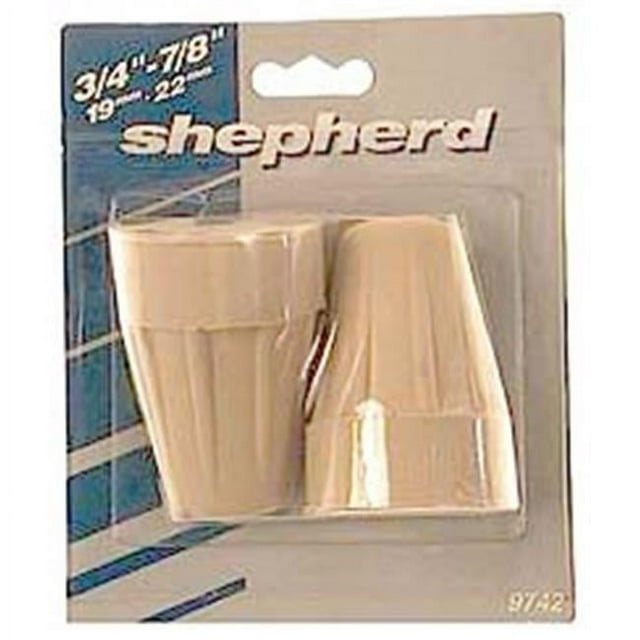 Shepherd Hardware Rubber Crutch Tips White Round 2 pk