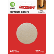 Shepherd Hardware Super Sliders 2-1/2 In. Furniture Glide1 - Pack of 8   Standard Mounting Hardware, Drop-In Replacement