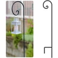 thumbnail image 1 of Shepherd Hook 65inTall 1/2in Thick Hummingbird Bird Feeder Pole Shepards Garden Hanging Plant Basket Hanger Light Solar Lantern Mason Jar Wind Chime Wedding Metal Rust Resistant Heavy Duty, 1 of 3