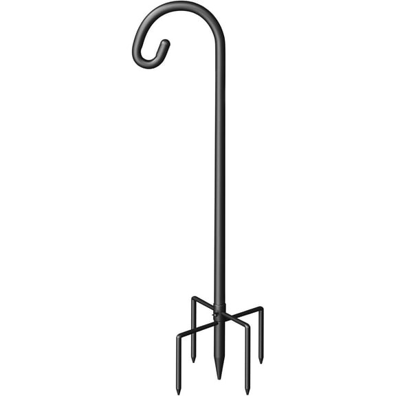 Shepherd Hook for Outdoor, Heavy Duty Bird Feeder Pole with 5 Prong Base, Adjustable Height Bird Feeder Stand Ideal for Hanging Bird Feeders, Plant, and Garden Decorations