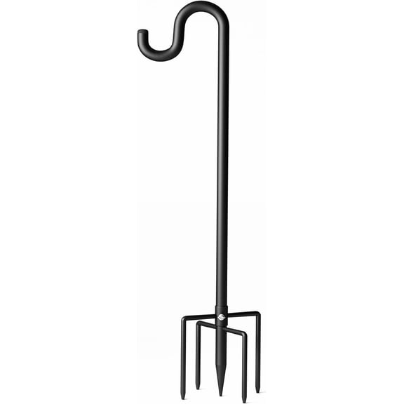 Shepherd Hook for Outdoor, Heavy Duty Bird Feeder Pole with 5 Prong Base, Adjustable Height Bird Feeder Stand Ideal for Hanging Bird Feeders, Plant, and Garden Decorations 1,92 Inch