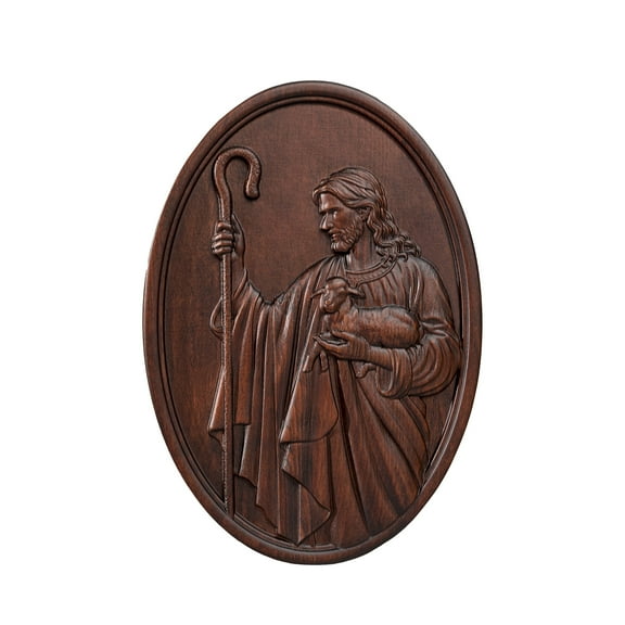 Shepherd Jesus Family Prayer Religion Faith Handicraft Vintage Wooden Hanging Decor - Endless Care and Guidance