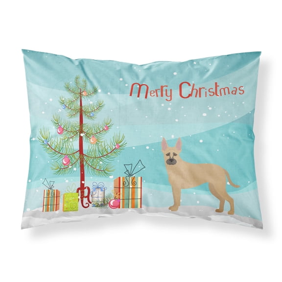 Shepherd Pit Mix #2 Christmas Tree Fabric Standard Pillowcase
