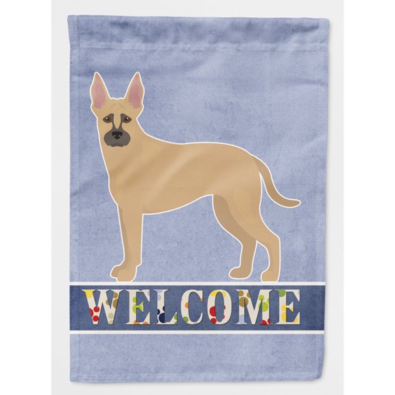 Shepherd Pit Mix #2 Welcome Flag Canvas House Size