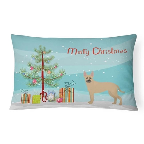 Shepherd Pit Mix No.2 Christmas Tree Canvas Fabric Decorative Pillow