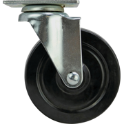 Shepherd Soft Rubber Swivel Plate Caster - Single Pack   Residential Use, Standard Application